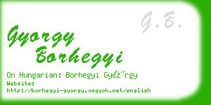 gyorgy borhegyi business card